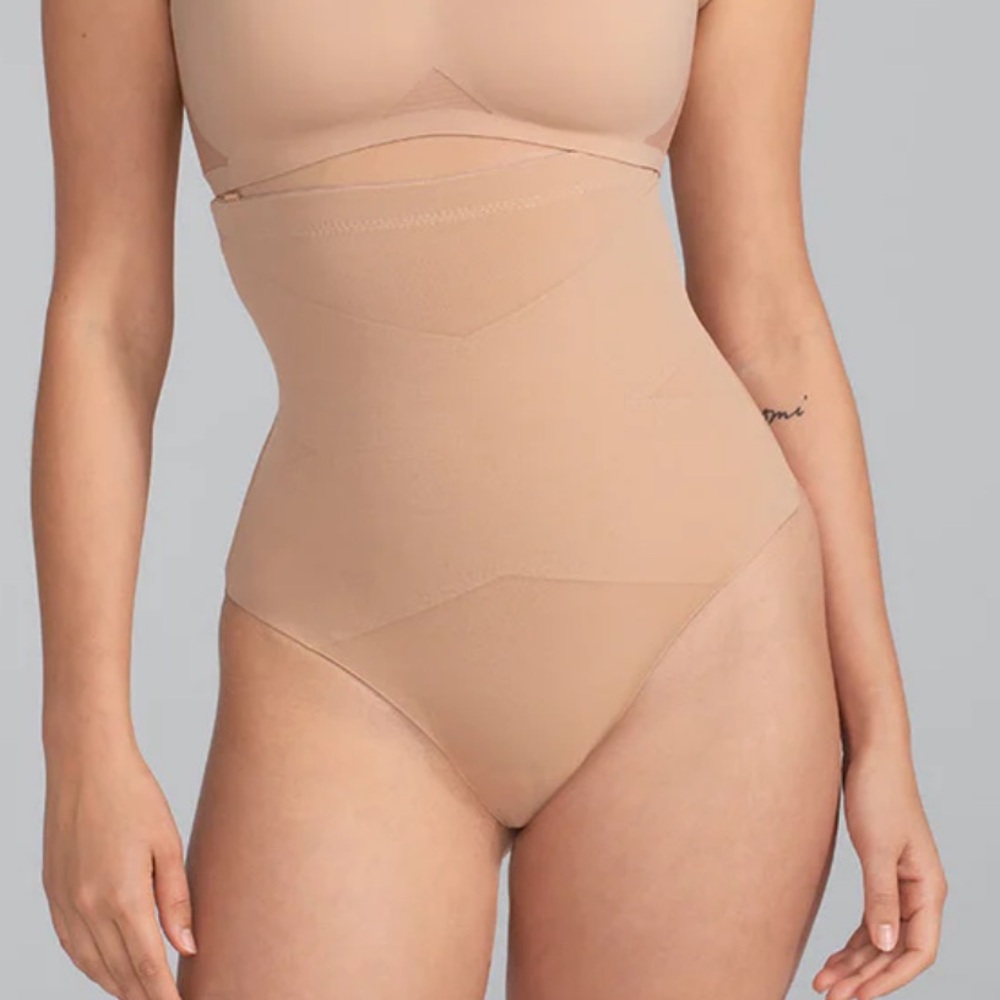 Honeylove Cream Shapewear High-Waisted Bodysuit